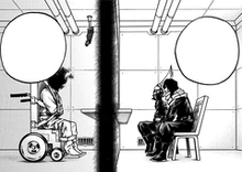 Шота и Хизаши допрашивают Курогири.