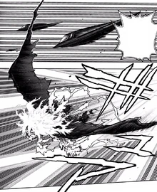 "Tomura" flees the battlefield.