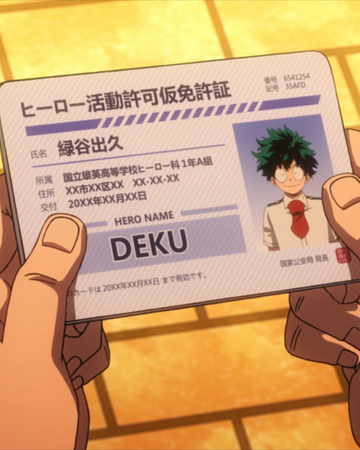 Provisional Hero License My Hero Academia Wiki Fandom