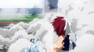 Izuku collapses.