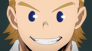 Mirio's confident grin.