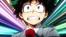 All Might pressures Izuku to win.