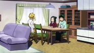 Toshinori talking with the Midoriya family