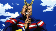 All Might reminds Izuku to keep quiet about One For All.