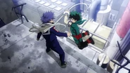 Izuku floats to Hitoshi (Anime)