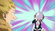 Mashirao surprised when Ochaco punches herself.