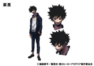 Dabi's character design sheet.