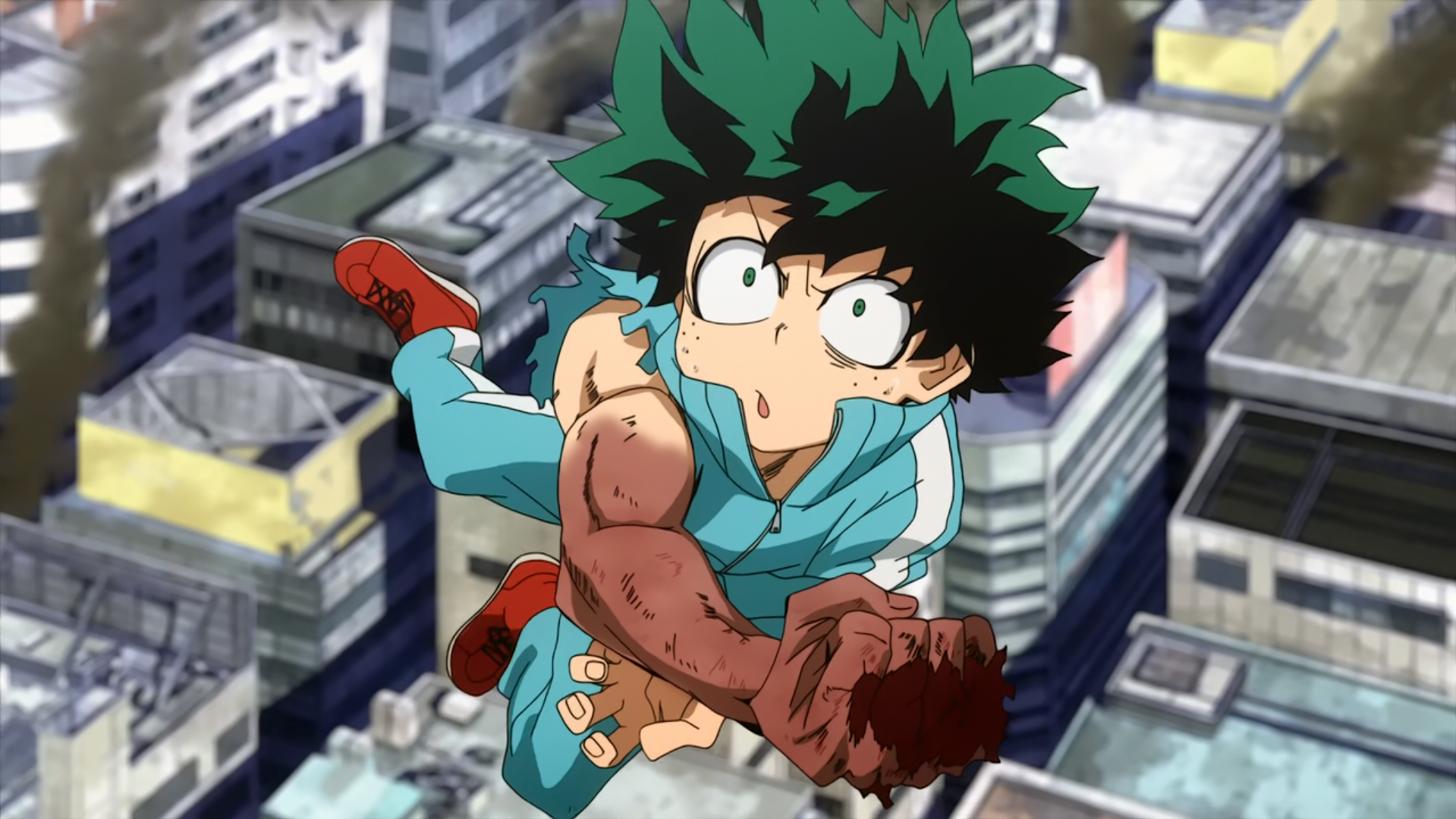 Download Deku My Hero Academia Anime One For All Full Cowling Wallpaper |  Wallpapers.com