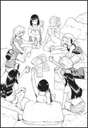 Class 1-A and 1-B girls slumber party.png (1.59 MB) Toru and her friends have a slumber party.