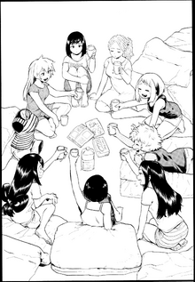 Class 1-A and 1-B girls slumber party