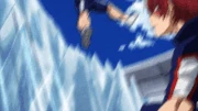 Tenya uses Recipro Burst to attack Shoto.