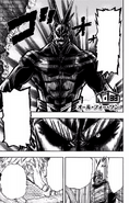 Tomura refuses to give in to All Might's words.