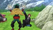 Deku and Giulio meet inside the fortress.