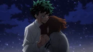 Izuku and Ochaco share trauma and mutual support.