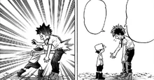 Kota punches Izuku manga