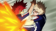 Eijiro fights Katsuki in the second round.