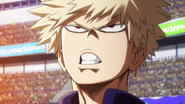 Katsuki's scornful expression.