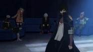 Dabi with Twice, Himiko, Tomura, Mr. Compress, and Spinner in Season 5's "Believe" ending.