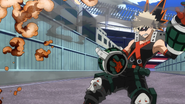 Katsuki blasts away a flesh attack