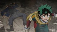 Izuku defeats Bruno.