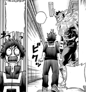 Endeavor confronts Izuku.