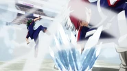Shoto fights Izuku.