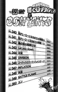 Dabi on Volume 35's table of contents.
