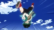Izuku aims his new Super Move at Gentle
