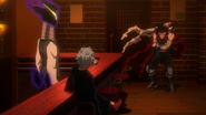 Stain displeased with Tomura's motives.