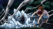 Shoto saves Katsuki from Moonfish's attack.