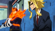 All Might and Endeavor talking