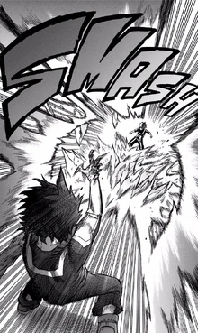Izuku repels Shoto's attacks.