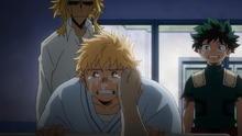 Izuku, Mirio and All Might mourning