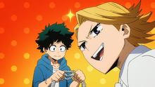 Izuku find that the rope is frayed