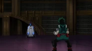 Izuku reproaches Flect Turn for believing in an unproven theory.