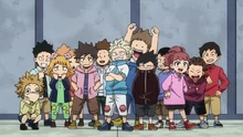 Tamashiro and his class.