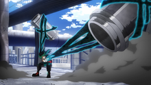 Izuku using Blackwhip under control (Anime)