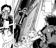 Eri looks back in horror towards her caretaker, Overhaul.