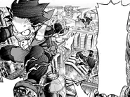 Izuku shows off his new abilities in the rescue training race.