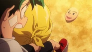 Izuku surprised at the face