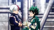 Izuku and Shoto talking in Season 5's "No.1" opening.