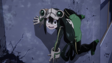 Tsuyu talks to Izuku