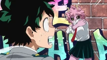 Mina agrees to teach Izuku to dance.