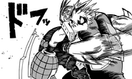 All Might gut punches Katsuki.