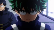 Izuku heads towards the U.A.'s Development Studio.