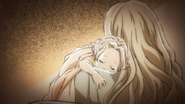 Eri being held by her mother in Season 4's "Kokai no Uta" ending.