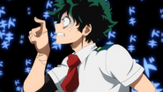 Izuku Midoriya looks for his name