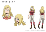 Melissa's colored character design for the anime.