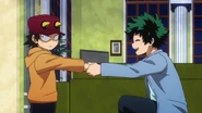 Izuku greets Kota