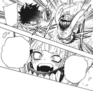 Himiko lunges at Izuku.